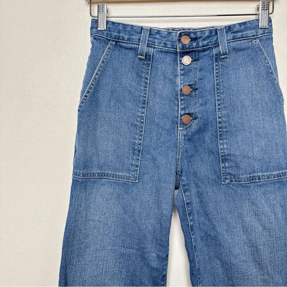 AG Womens 27R Etta Fatigue Button Fly Crop Flare Jeans - Picture 4 of 16